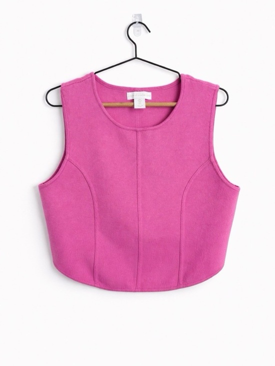 House of Harlow 1960 Tops - House of Harlow 1960 Barbie Pink Ribbed Knit Structured Cropped Tank Size L